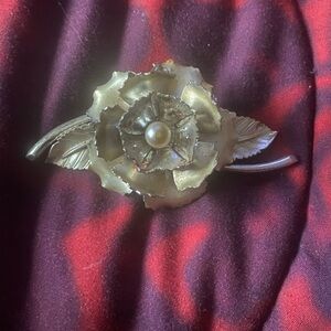 Vintage Silver Flower Brooch